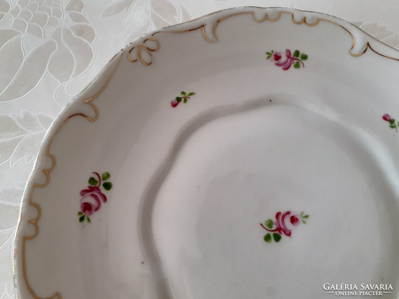 Regi Hollóházi porcelán barokk rózsás csészelaj 1 db