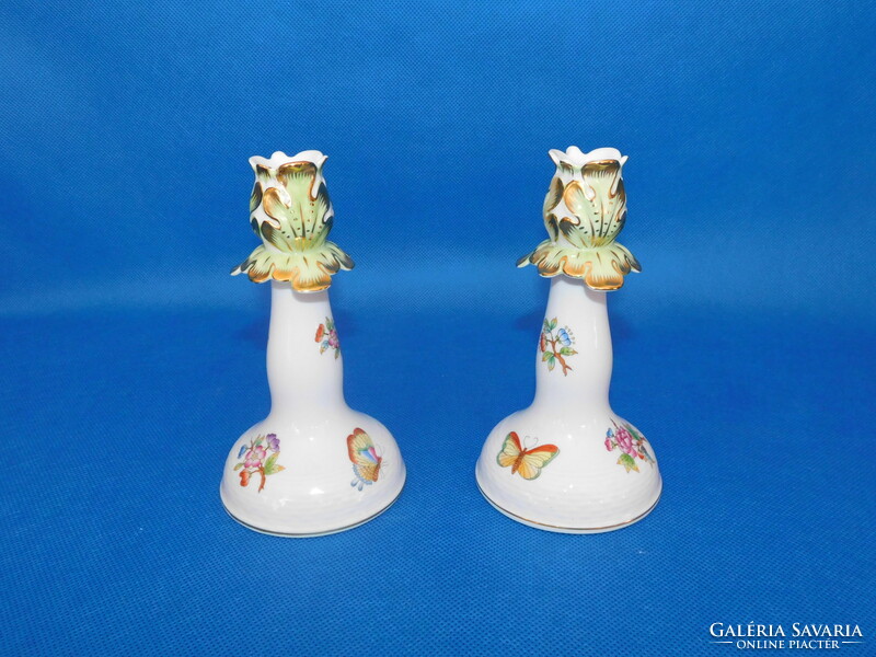 Pair of Herend Victoria candlesticks