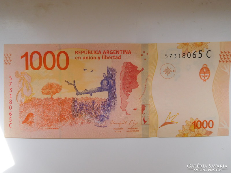 Argentína 1000 peso 2019 UNC