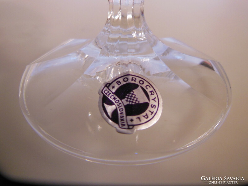 Set - crystal - 6 pcs - marked - Napoleon cognac - 12 x 7.5 cm - 2 dl - perfect