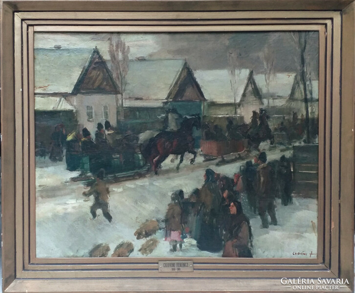 Ferenc Chiovini (1899 - 1981): horse-drawn sleigh
