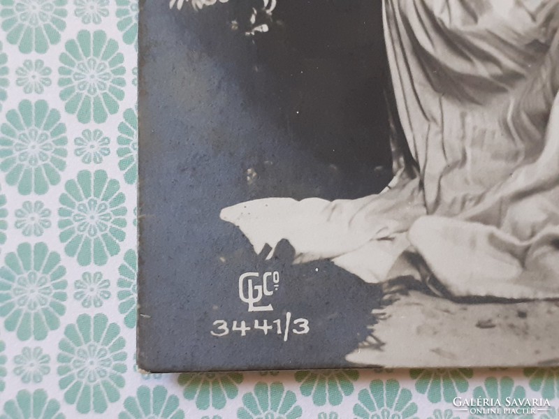 Régi fotó képeslap 1916 lányok galambok vintage levelezőlap