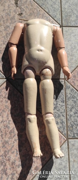 Antik porcelán biszkvit fejű baba , csak a test nagyobb méretű,Armand Marseille, Koppelsdorf,stb