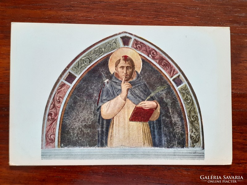 Old religious postcard with a holy image postcard