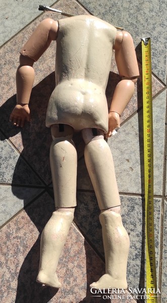 Antik porcelán biszkvit fejű baba , csak a test nagyobb méretű,Armand Marseille, Koppelsdorf,stb