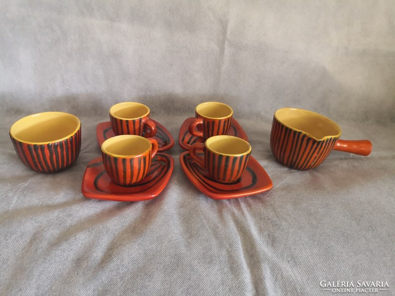 Tófej coffee set, with accessories, for 4 people