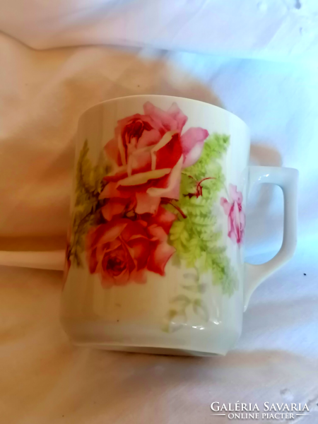 Zsolnay mug with fern and rose pattern 19.