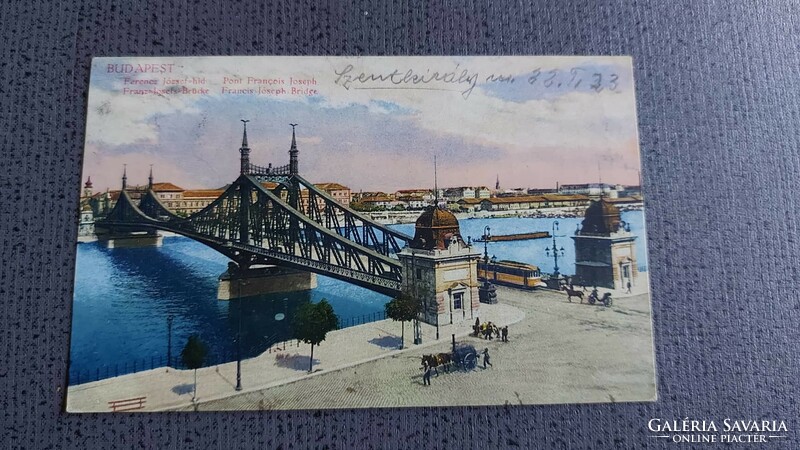 Antik képeslap  Ferencz József híd