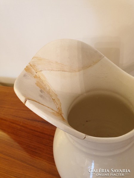 Old kp granite wash basin large damaged water jug 30 cm