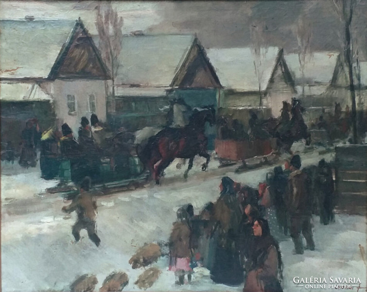 Ferenc Chiovini (1899 - 1981): horse-drawn sleigh
