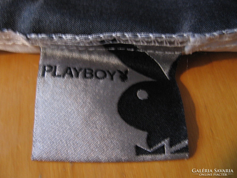 Playboy fekete-fehér selyem nagypárna huzat