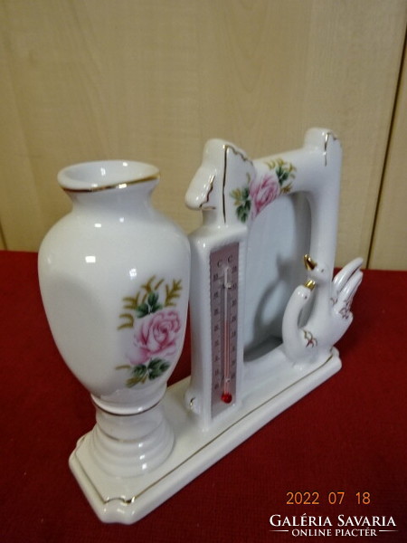 German porcelain vase, thermometer and picture holder at the same time. He has! Jokai.