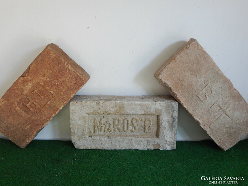 Old Hungarian monogrammed brick 3 pcs for sale!