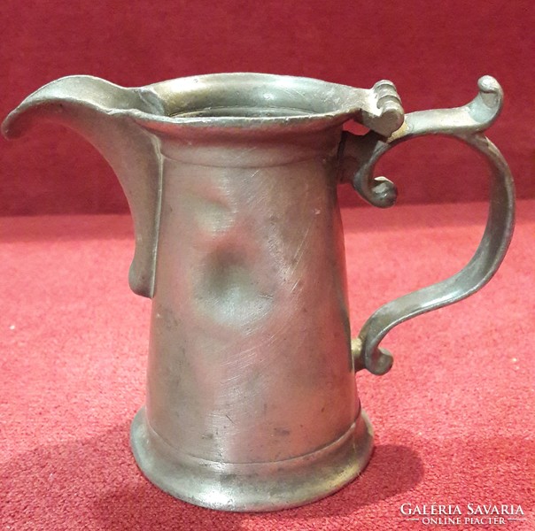 Antique tin spout, small jug 2. (M2195)