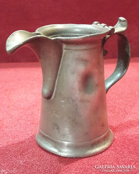 Antique tin spout, small jug 2. (M2195)