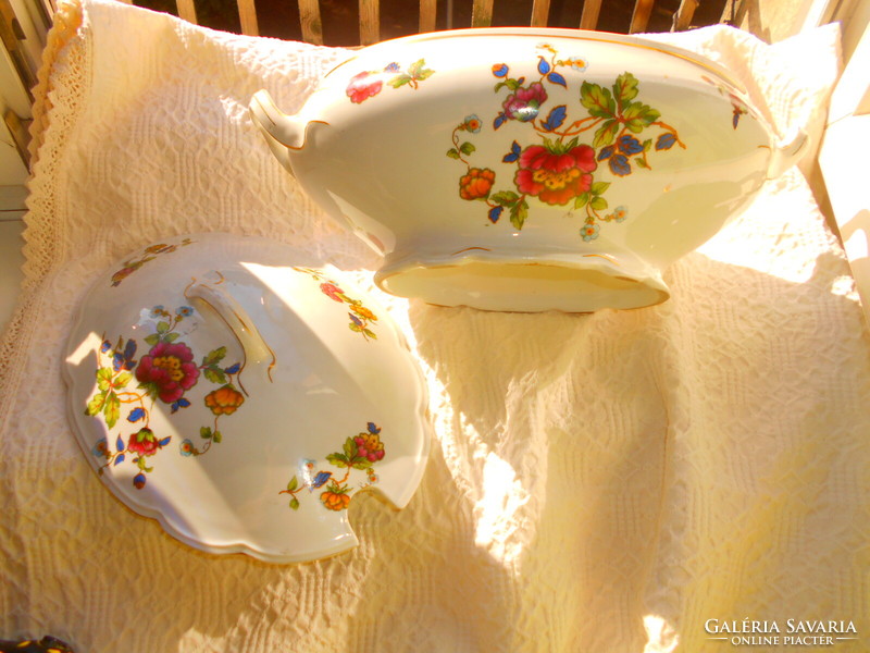 Valódi  tradicionális polgári darab -M.Z. porcelán leveses  tál
