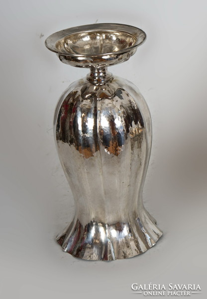 Silver pedestal vase