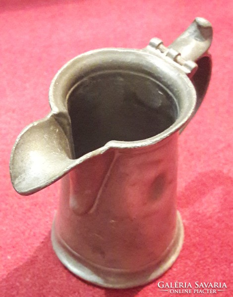 Antique tin spout, small jug 2. (M2195)