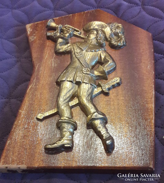 Copper soldier musketeer wall decoration