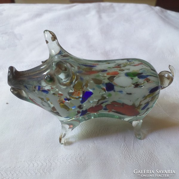 Old glass pig