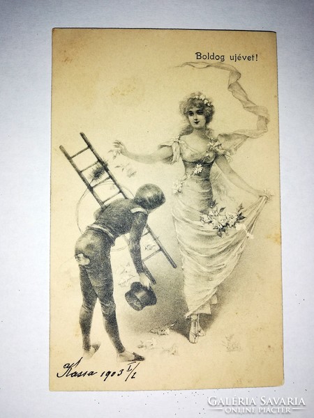 Kéményseprős litho BUÉK képeslap 1903.    311