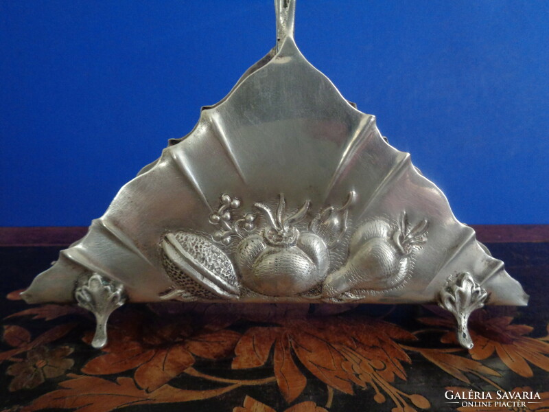 Fruity silver napkin holder approx. 1920