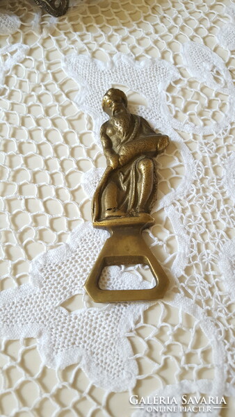 Aquarius sign, brass beer opener, beer opener