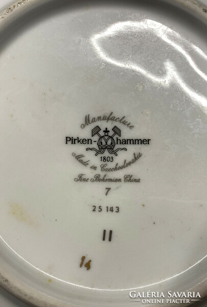 Antik cseh porcelán tányér, tál, kínáló, asztalközép