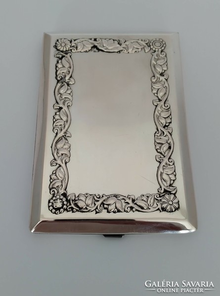 Silver art-deco cigarette case