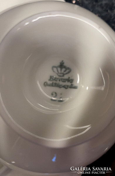 Bavaria crown-stamped porcelain tea, coffee, breakfast set, cup