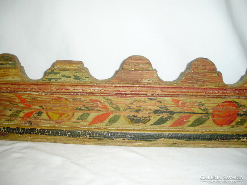 Antique painted, carved folk, peasant /perhaps/ cabinet ornament