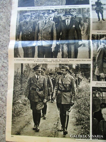 1942 címlapon vitéz Nagybányai Horthy Miklós II. VILÁGHÁBORÚ FRONT Képes Vasárnap ÚJSÁG MAGAZIN