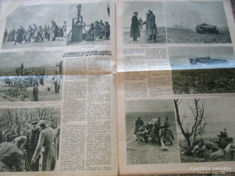 1944 Miklós Horthy Horthy of Nagybánya valiant on the title page. World War front picture Sunday newspaper magazine