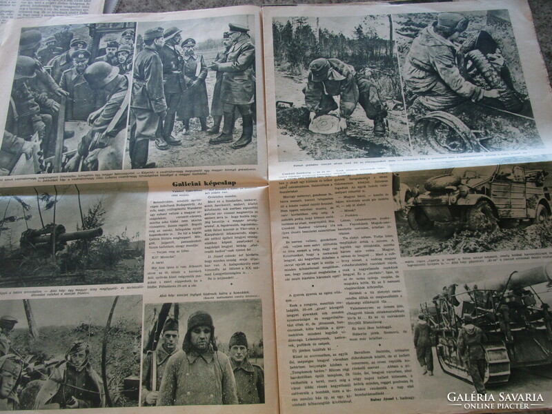 1944 Miklós Horthy Horthy of Nagybánya valiant on the title page. World War front picture Sunday newspaper magazine