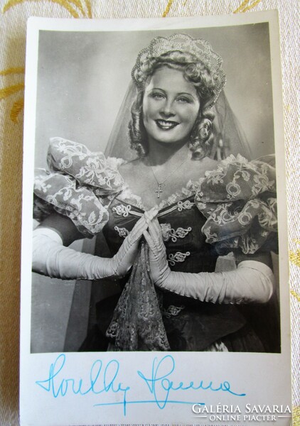 Honthy hanna prima donna unforgettable actress hügel jajnalka rare 1939 photo sheet signed autographed
