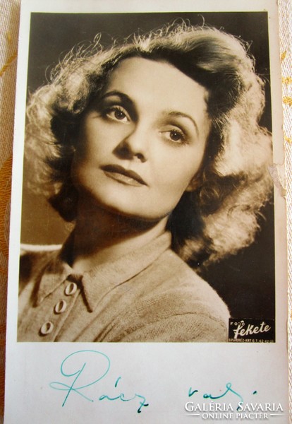 Vali Rácz unforgettable actress sansonette Hungarian film star rare 1939 photo signed autographed