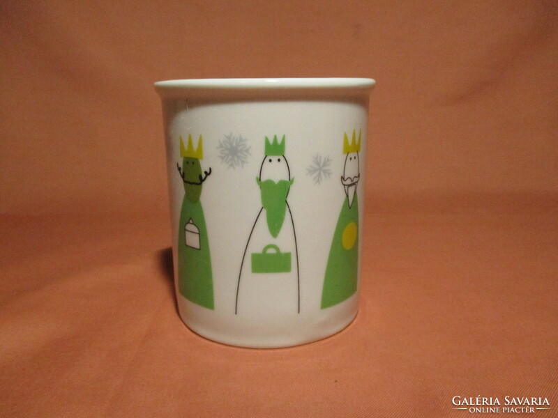 Három királyok - fületlen porcelán pohár, bögre, csésze - Karácsony
