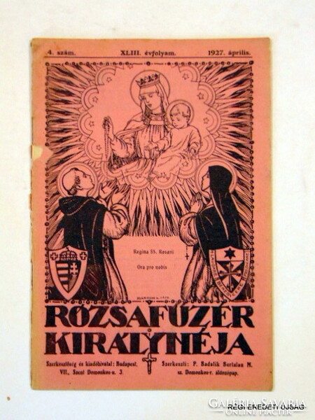 1927 április  /  RÓZSAFŰZÉR KIRÁLYNÉJA  /  RÉGI EREDETI ÚJSÁG Ssz.:  5486