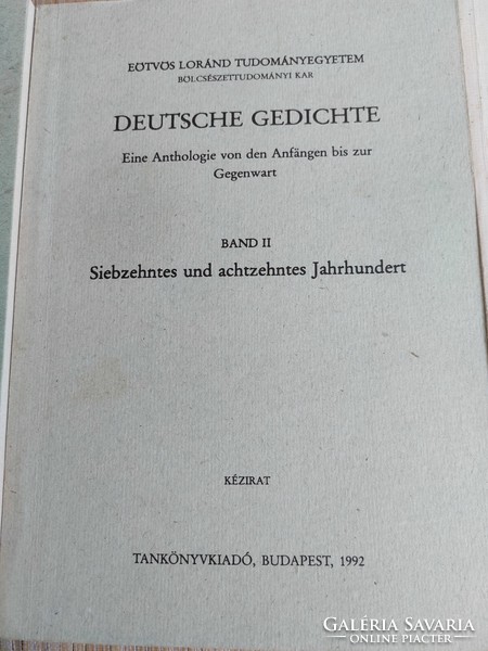 Deutsche Gedichte I.-III.  NÉMET VERSEK I.- III.  3500.-Ft