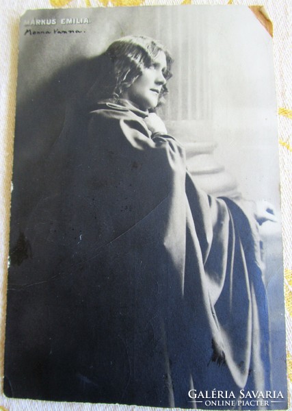 1903 Emilia Márkus, dramatist, dramatic artist photo sheet photo autograph photo National Theatre