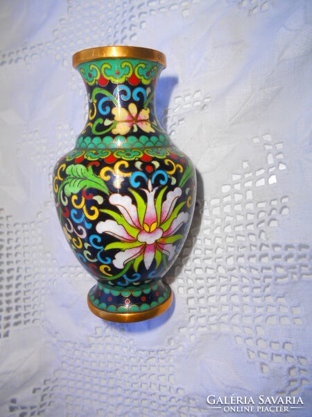 Rekeszzománc  váza  CLOISONNÉ 10 cm
