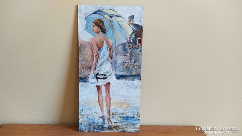 (K) charming small painting 20x40 cm also in parcel machine