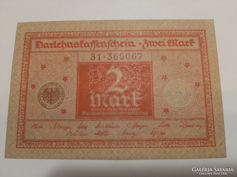 Germany, German Imperial 2 marks 1920 March