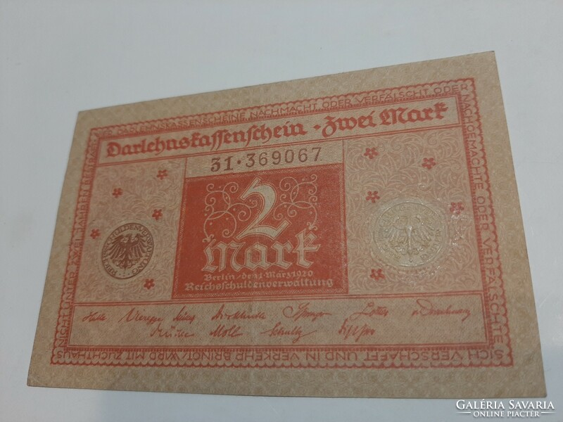 Németország, Német birodalmi 2 márka  1920 március