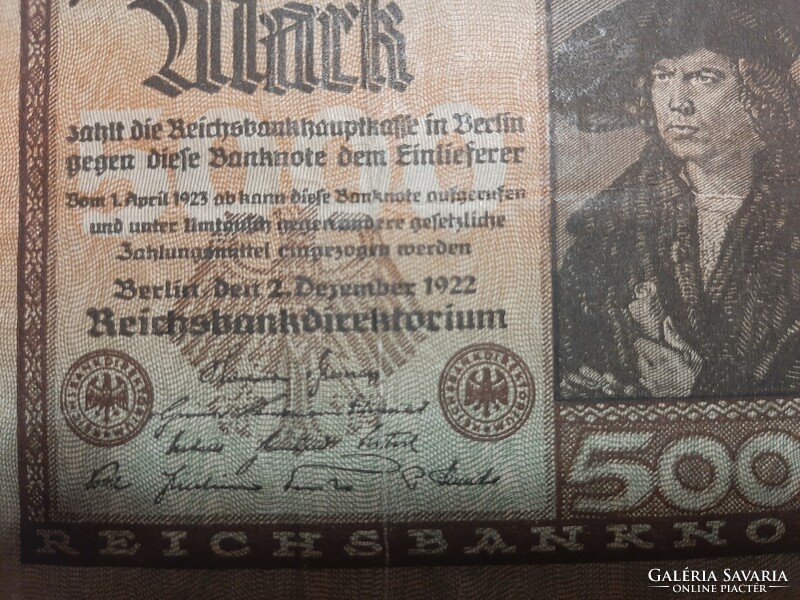 Németország  1922 december 5000 mark , márka