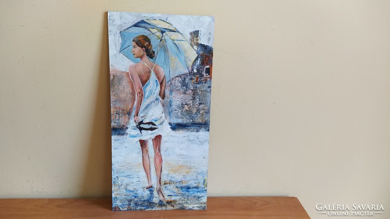 (K) charming small painting 20x40 cm also in parcel machine