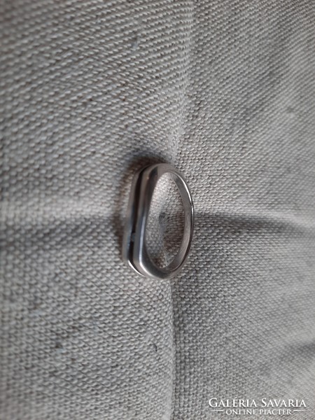Silver design modern ring