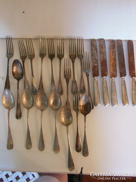 Cutlery - 23 pieces - antique !! - Alpaca - German - perfect