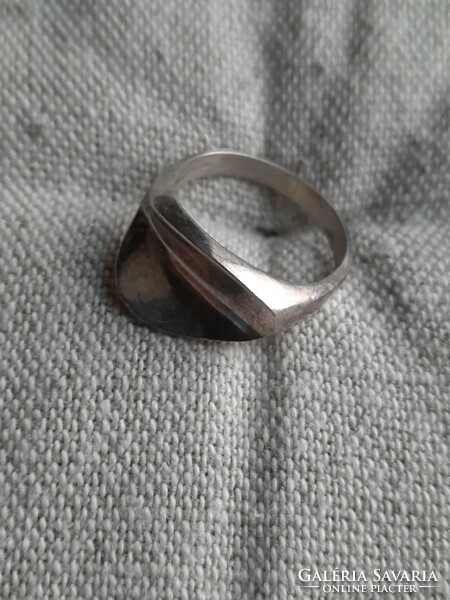 Silver design modern ring