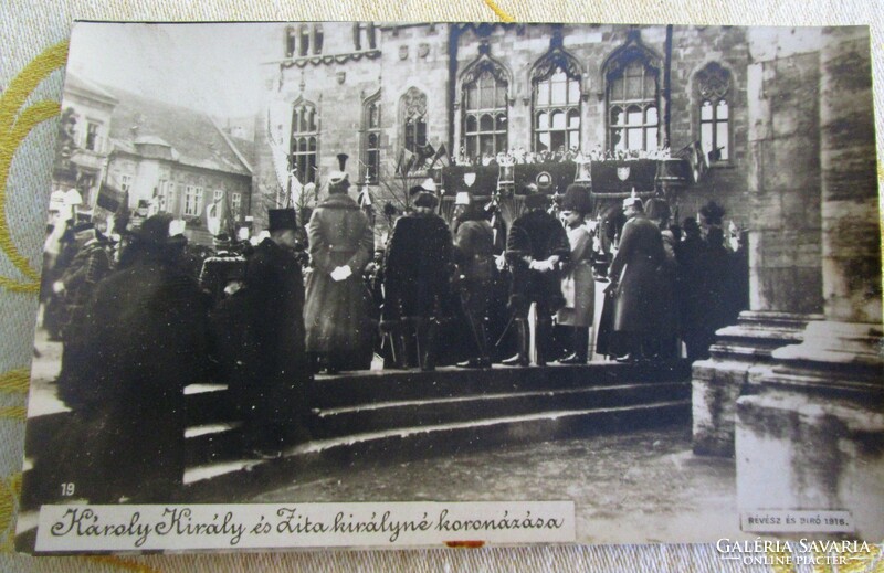 Coronation buda 1916 last Hungarian king iv. Charles era photo - photo sheet holy crown